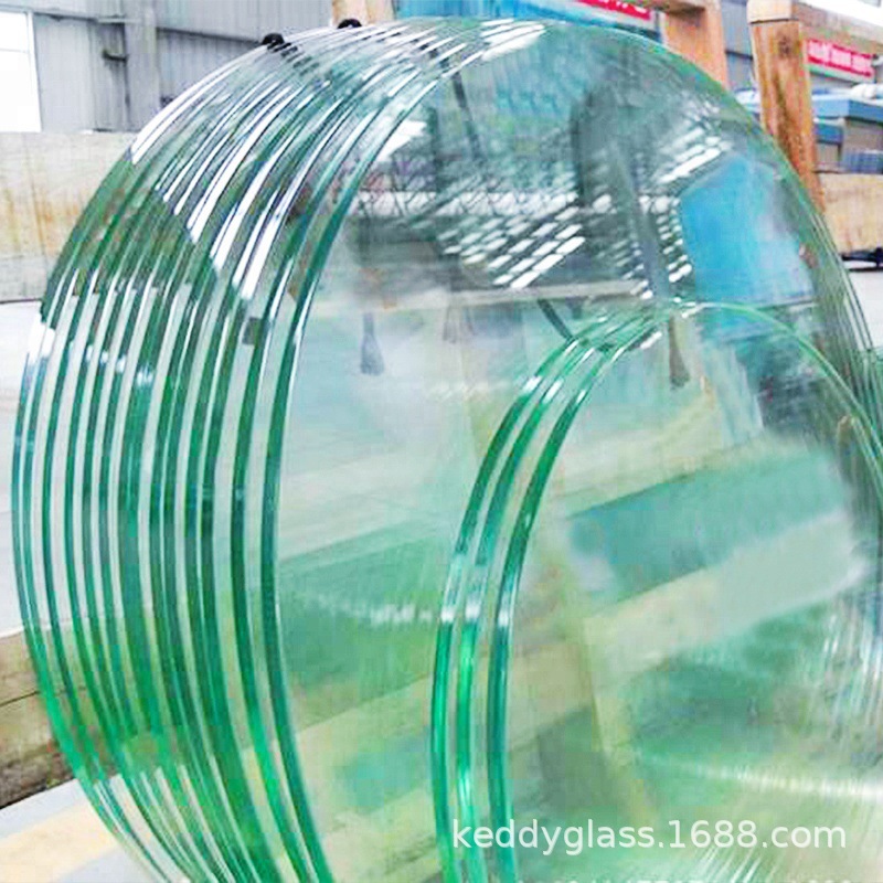 8mm 10mm 透明圆形精磨桌面钢化玻璃