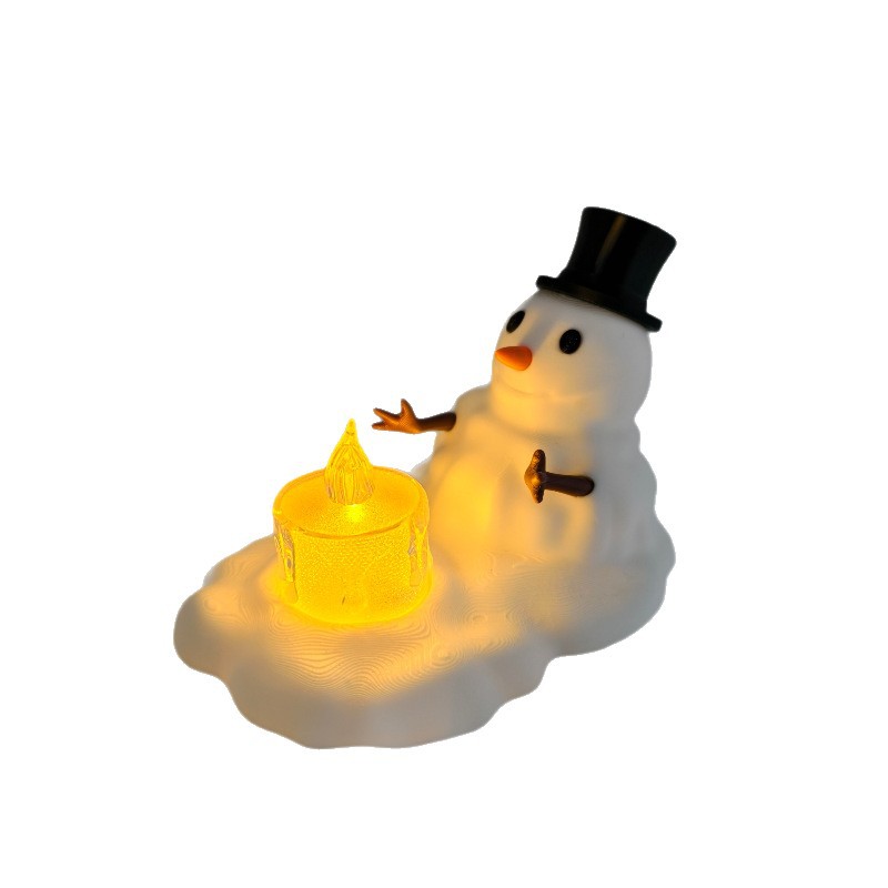 Vela Electrónica LED de Muñeco de Nieve 3D de PLA para Navidad image 5