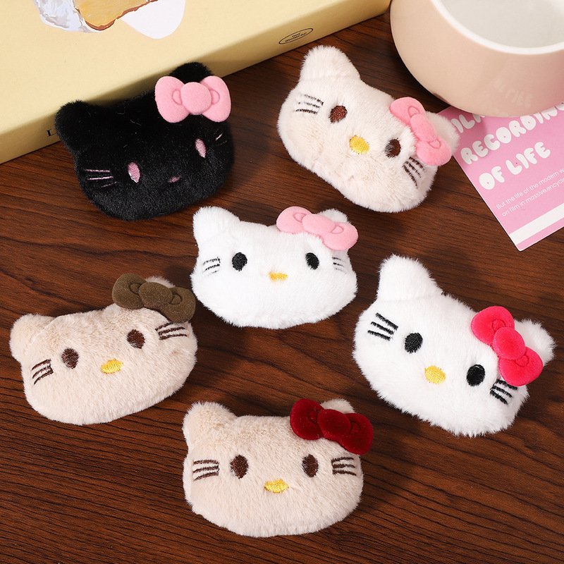 KT猫毛绒玩偶公仔卡通DIY小猫鞋花辅料创意可爱kitty胸针发夹配件|undefined