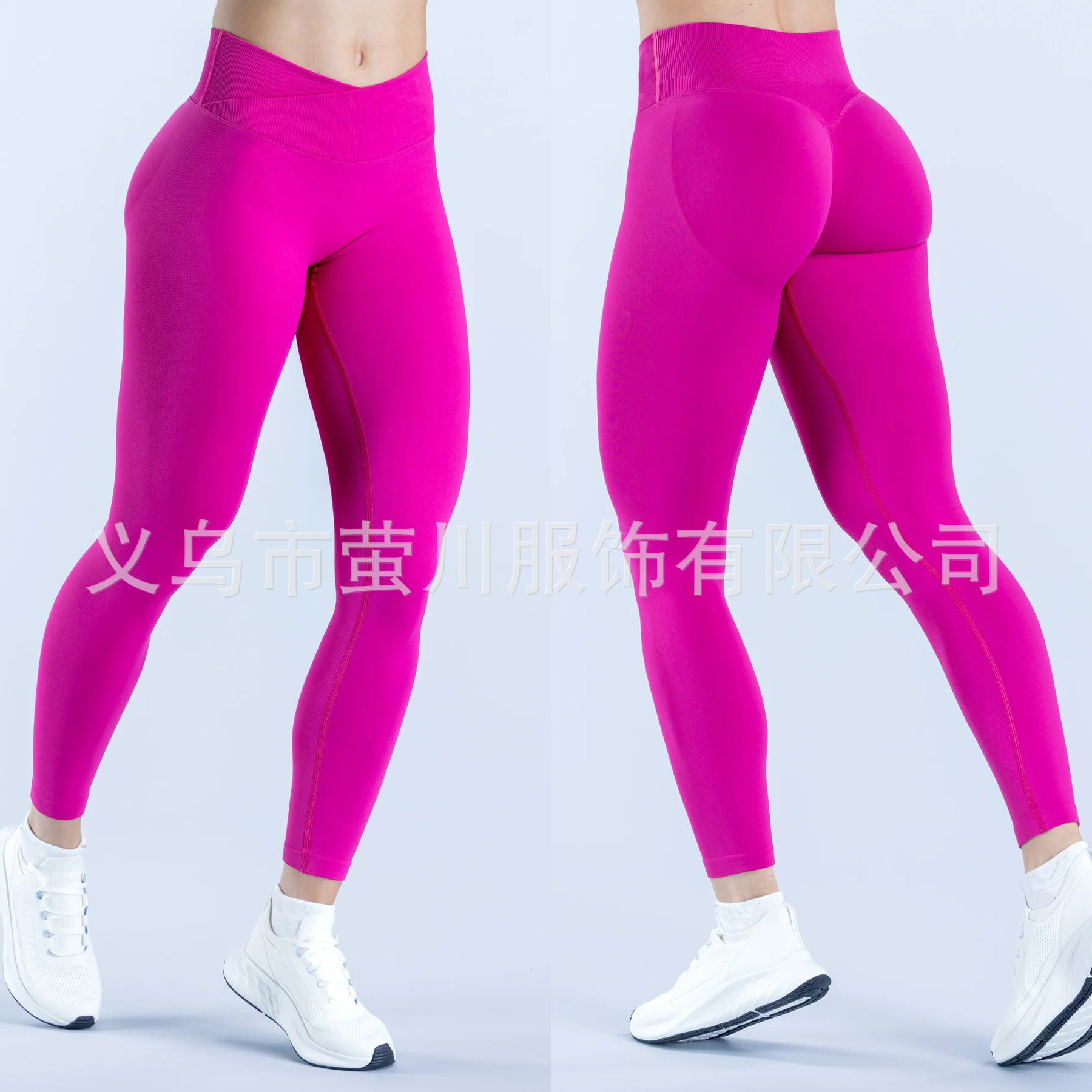 Dfyne Impact Patchwork Cross Waist Shirring Hip Lift Low Waist Fitness Seamless Yoga Pants