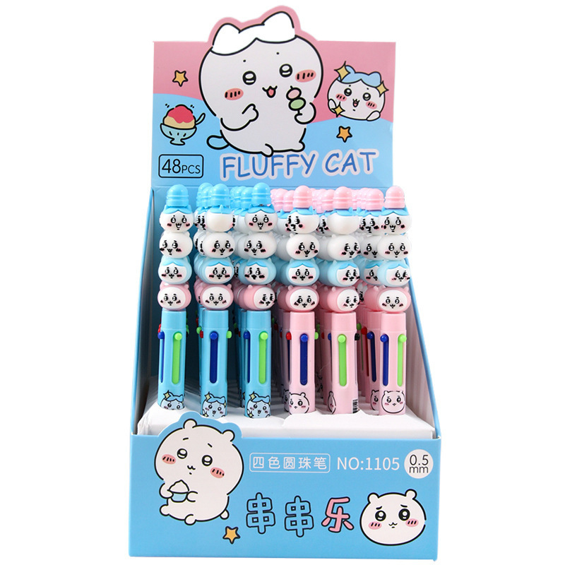 CyiMuji Kawai DIY string string música bolígrafo lindo alto valor de la cara estudiantes 4 color bolígrafo de color de mano bolígrafo neutro