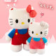 Cute KT Cat Doll Bow Hello Kitty Pillow Plush Toy Gift for Girlfriend Bed Sleeping Doll