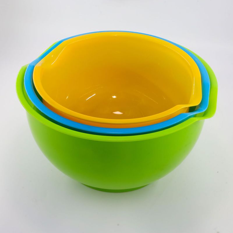 サラダボウル3点セット 跨境卸売 キッチン 家庭用 PPプラスチックボウル 多機能 野菜洗いと生地作り 混ぜるボウル|undefined