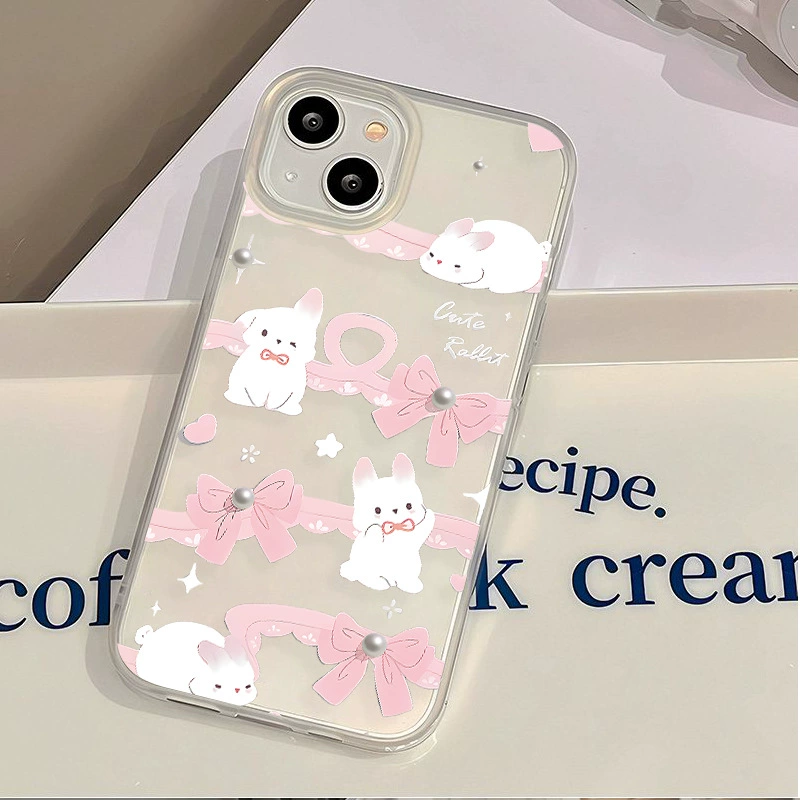 Apple iPhone16 совместимый матовый чехол с бантом, 16 Pro Max