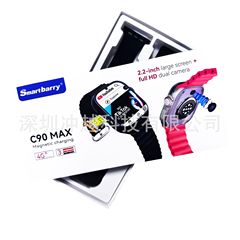 4G SIM対応 全網通 C90 Max スマートウォッチ 2.01インチ 前後デュアルカメラ+独立アプリダウンロード