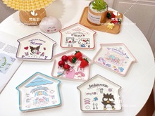 梦幻小房子造型盘子日式蛋糕甜品餐盘糖果盘餐碟迷你水果盘陶瓷盘