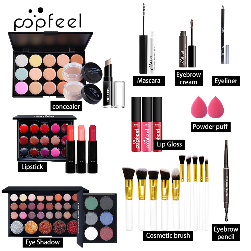 1000g Weight Makeup Set Type Of Cosmetics Paste Material Multicolor Pattern Elegant, Glam, Punk Style Elegant Glam Punk Multicolor Paste Makeup Set 21