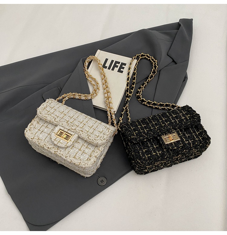 Borsa a tracolla donna con catena piccola borsa a spalla elegante_voghion.com