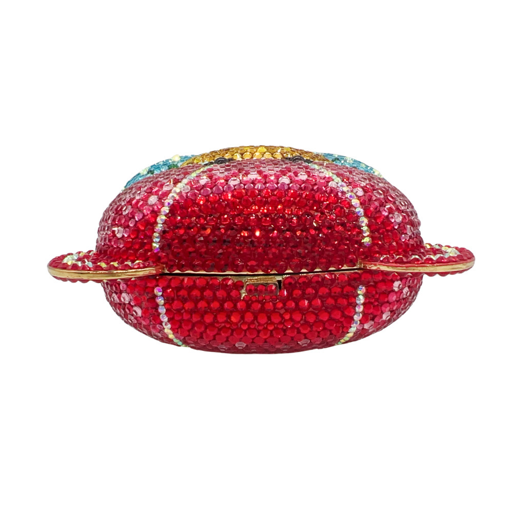 Crystal clutch transfronterizo nuevo oso colorido bolsas de cena de diamantes bolsas de diamantes de banquete europeas y estadounidenses bolsas de mujer