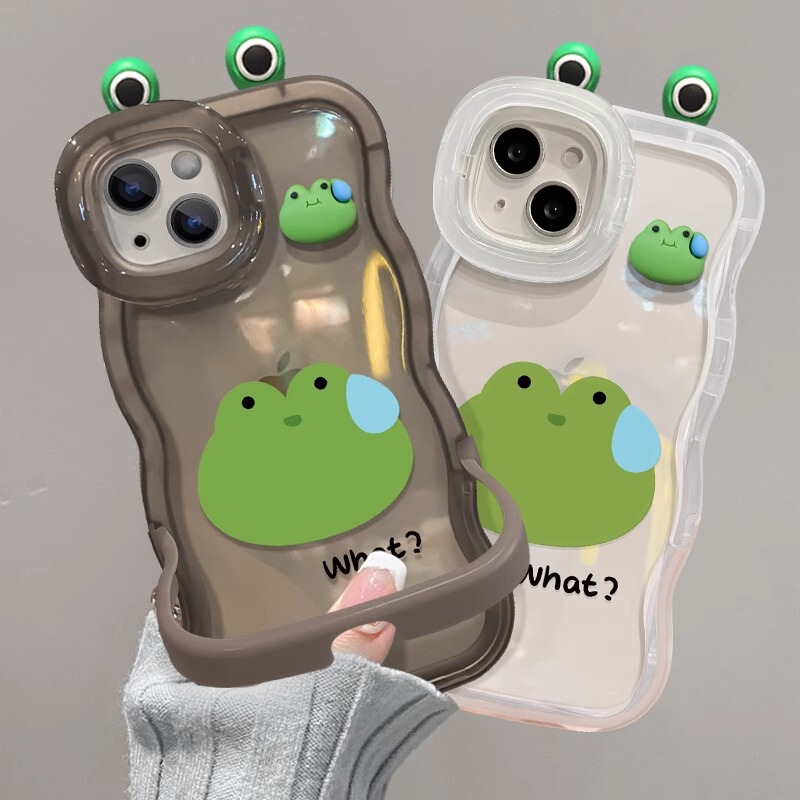 Suitable for Apple 15Promax Mobile Phone Case 14/13 Frog Doll 17 Transparent Silicone Iphone16 Dual Stand Suitable for Apple 15Promax Mobile Phone Case 14/13 Frog Doll 17 Transparent Silicone Iphone16 Dual Stand
