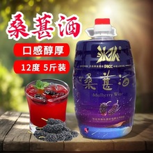 冰弘12度桑葚酒湖南正宗桑葚酒女士微醺甜酒低度酒5斤装果香浓郁