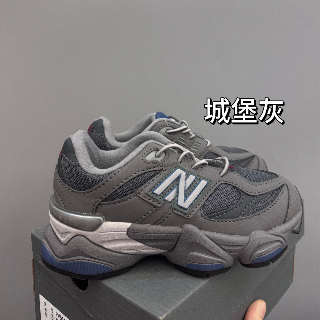 莆田童鞋N字9060儿童老爹运动鞋松紧扣男女童户外滑防秋冬跑步鞋