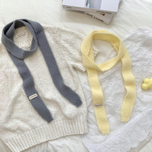秋冬围巾女2025新款百搭长条细文艺保暖装饰护颈领巾针织毛线围脖