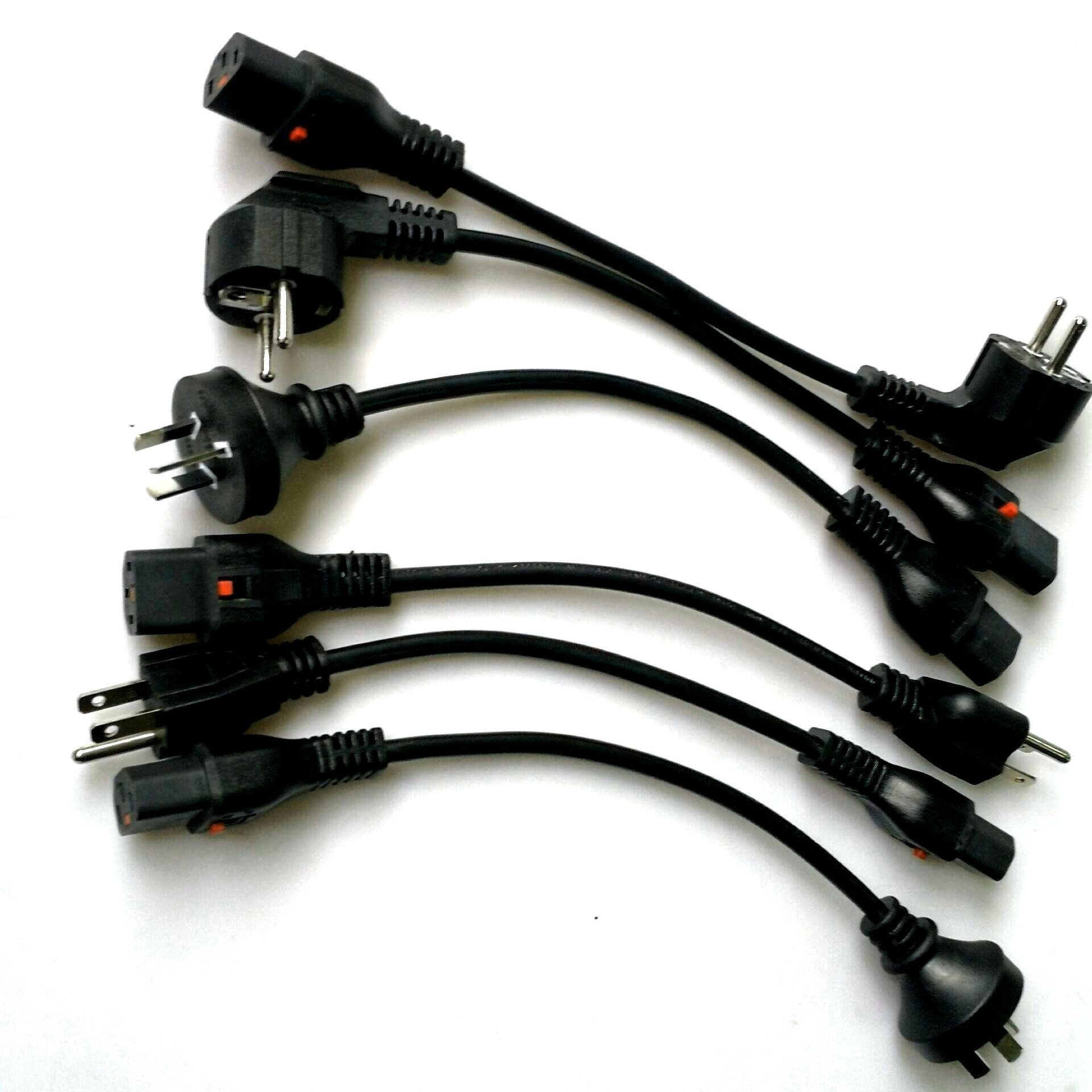 批量供应款 欧规美标英式 澳洲多国插头 C13带锁品字尾延长电源线