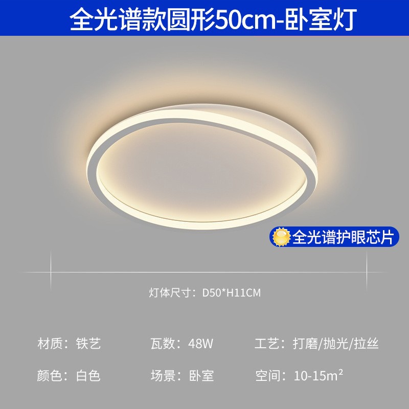 Luz de techo sala de estar de alta calidad luz de espectro completo moderno simple atmósfera led dormitorio paquete de lámparas Zhongshan
