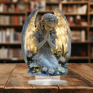 Radiant Prayer Angel Statue-Calm and warm desktop decoration, home, office