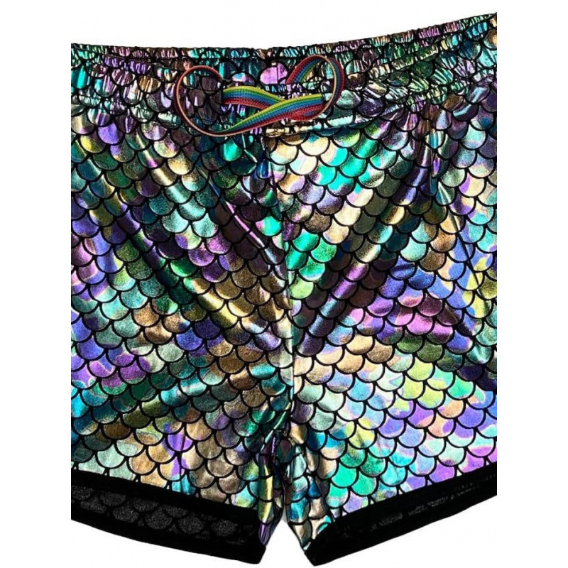 Amazon Cross-Border Laser Fish Scale Foil Stamping Men's Running Party Shorts Fish Scale Pattern Shorts Amazon Cross-Border Laser Fish Scale Foil Stamping Men's Running Party Shorts Fish Scale Pattern Shorts