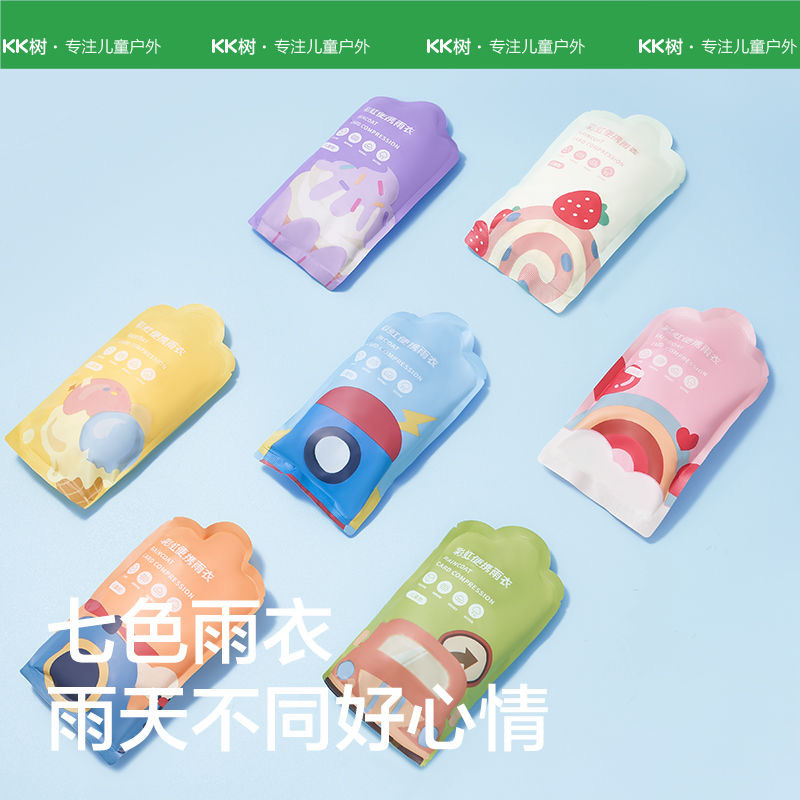 Huellas de huellas de alta calidad tarjeta de niños chaqueta de lluvia de viaje desechable portátil chaqueta de lluvia larga gruesa chaqueta de lluvia para niños