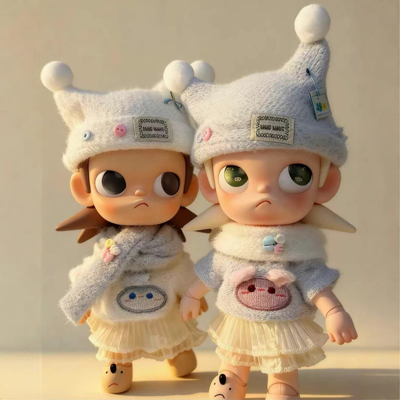 Winter Series Zsiga Clothes, Plush Pleated Skirt Set for Movable Dolls, Doll Clothes for Playing with Dolls