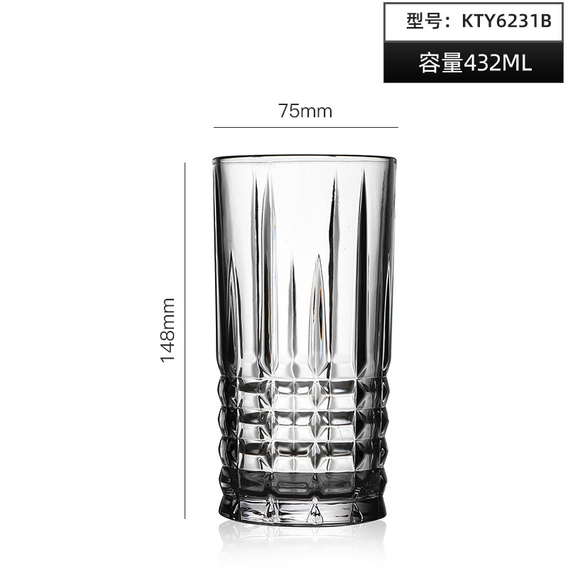 Directo de fábrica creativa tallada copa de vino clásica Copa bebida taza de cerveza engrosada logotipo impreso al por mayor