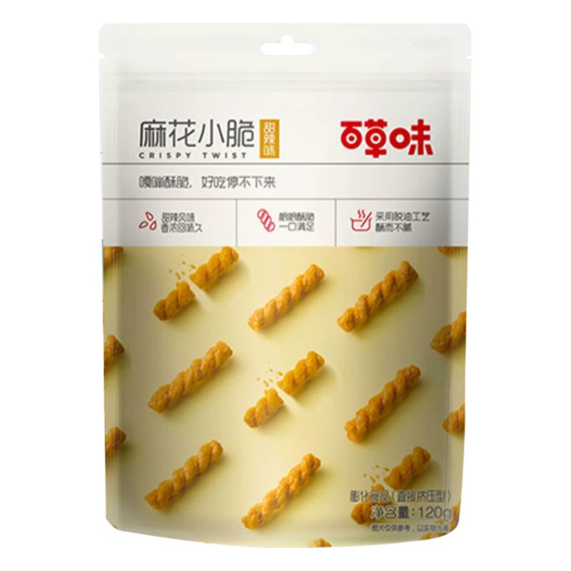 Снеки Baicaowei Twist 120г, со вкусом морских водорослей/сладко-острые/со вкусом барбекю, коробка из 40 упаковок, хрустящие, популярные на интернете