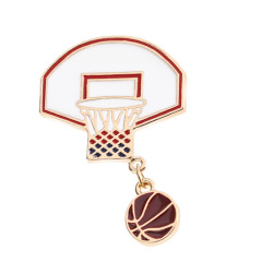 可愛日系個性籃球框胸針 創意卡通體育運動系衣服包包別針配飾