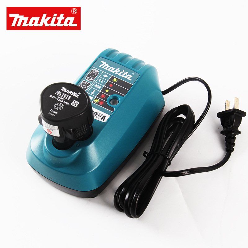 Makita Makita DF330 Taladro de carga BL1013 Batería de litio Cargador de 10,8 V DC10WA DC10WA Carga lenta