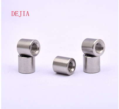 304不锈钢加厚加长圆柱螺母通丝全牙连接螺母圆螺母M3M4M5M6M8M10