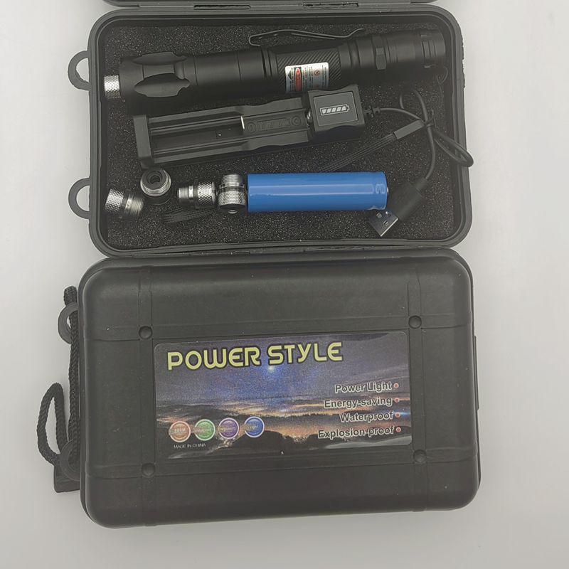 Luz láser verde transfronteriza 009 con soporte de la pluma Cielo estrellado de un solo punto indicador de la lámpara de señal de la linterna láser remoto