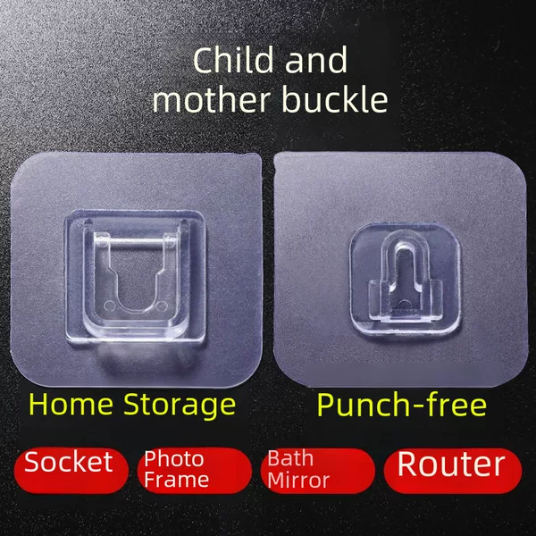Strong seamless Hook bathroom waterproof paste multi-functional female buckle creative home wall hanging mobile sticky buckle