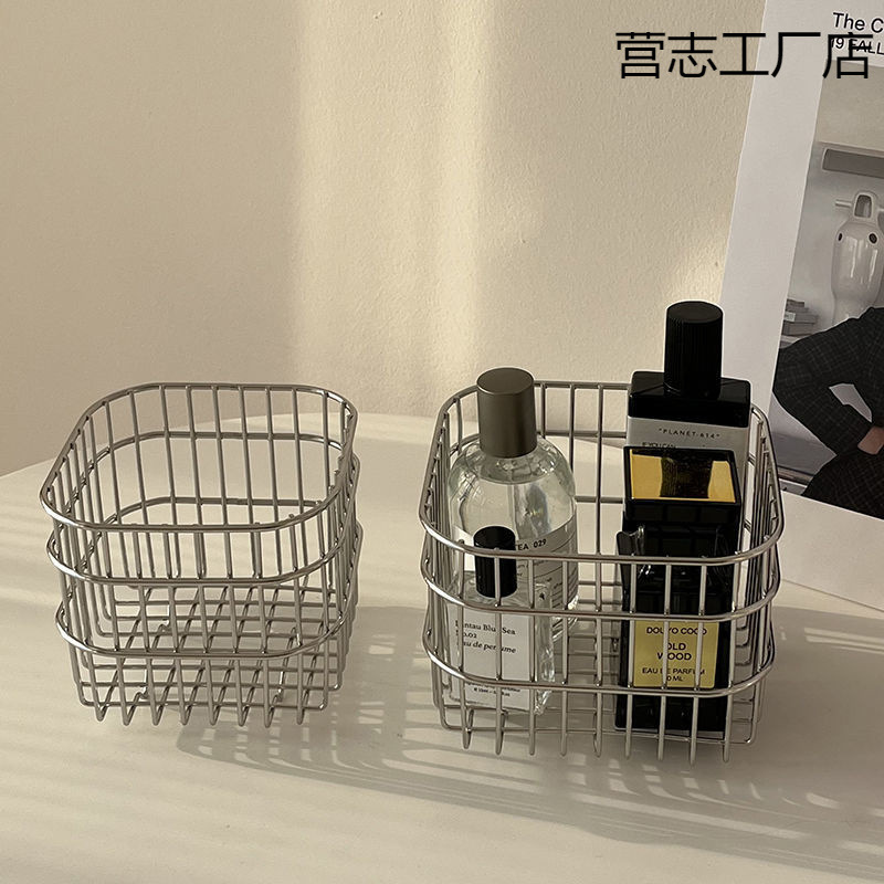 ins风铁艺收纳筐家居多功能收纳蔬菜筐家用姜蒜果蔬洗水果置物篮|undefined