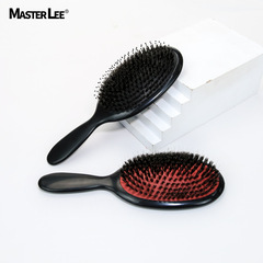 豬鬃毛氣墊梳黑色塑料梳頭皮按摩氣囊梳大板梳順發美發梳子批發