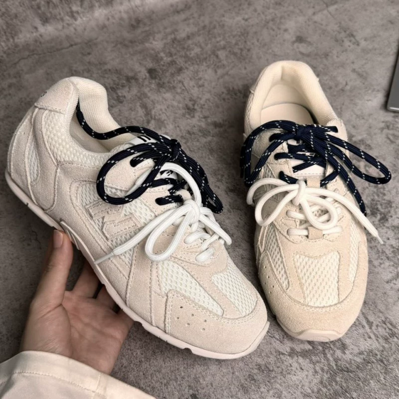 Кроссовки унисекс в стиле ретро 2024 года, двухцветные шнурки, в стиле Форреста Гампа, немецкие тренировочные кроссовки, спортивные повседневные кроссовки для бега