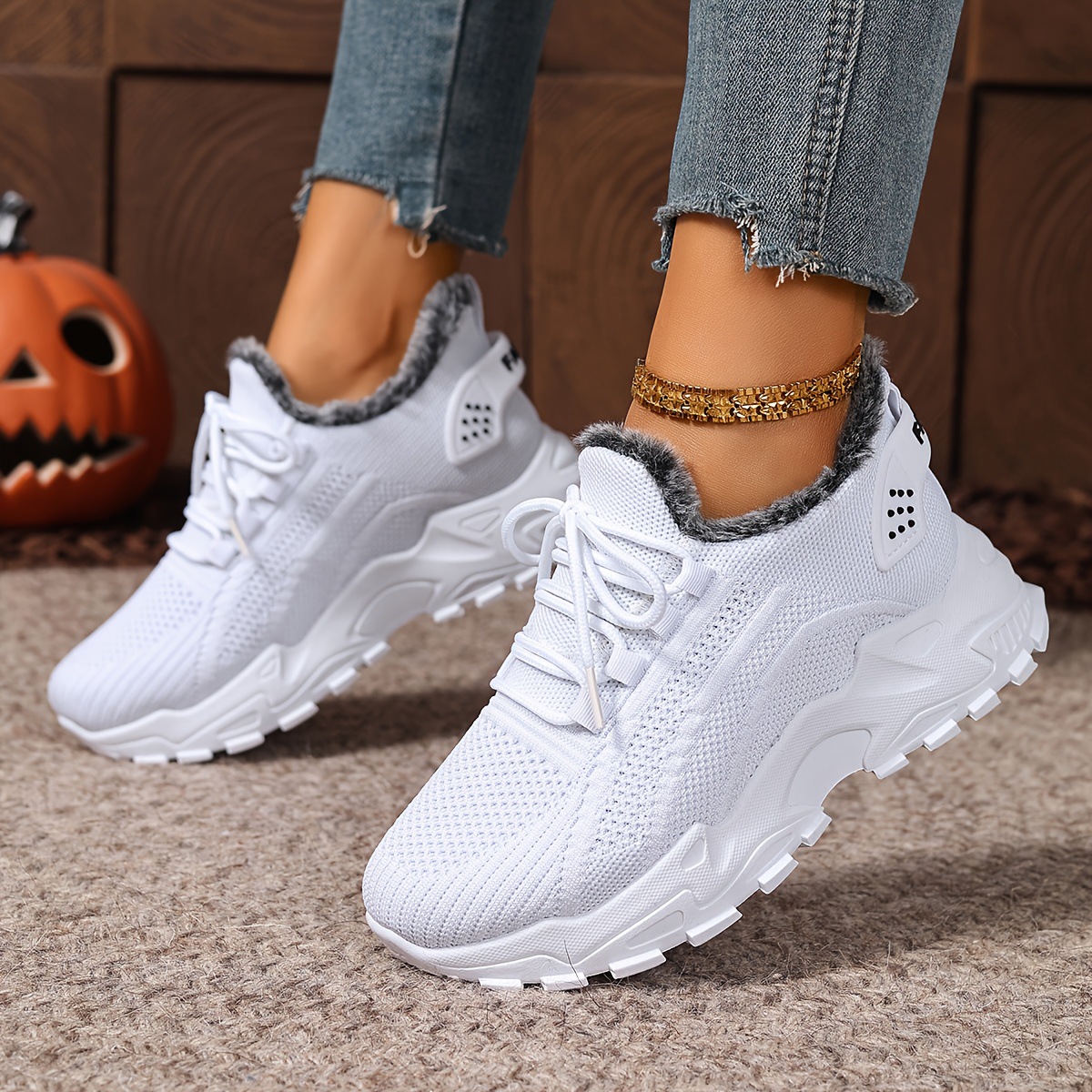 Chaussures pour femmes en promotion, bottes de neige chaudes et épaisses en coton doublées de polaire, imperméables au froid, disponibles en grandes tailles._voghion.com