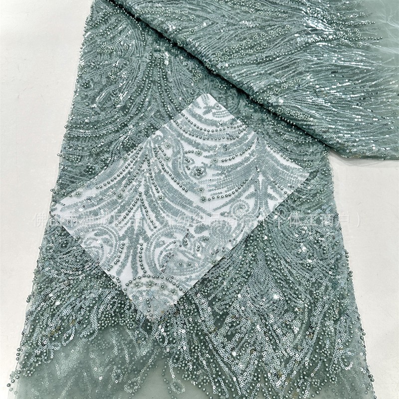 Tejido bordado, tejido de sequilla, tejido de sequilla, tela de flor tridimensional, tela bordada de perlas, comercio exterior transfronterizo spot