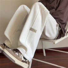 潮牌休闲裤子男宽松春秋新款抽绳运动裤青少年学生高级感卫裤长裤