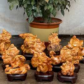 太行崖柏瘤疤根雕财神观音弥勒赐福摆件客厅随型木雕家居玄关装饰