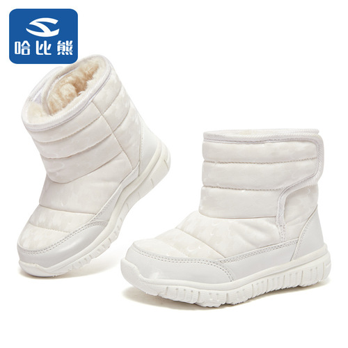 Hobby Bear Children's Snow Boots 2024 New Women's and Men's Winter Boot with Fleece Lining Baby Warm Children's Shoes