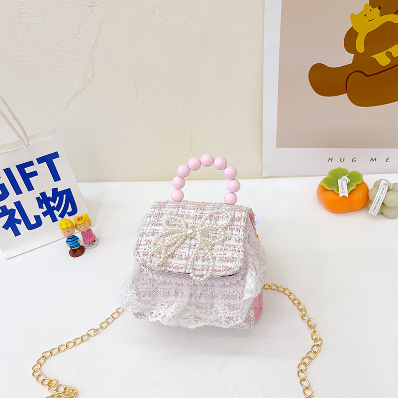 Estilo coreano princesa bolsa de mensajero mini bebé estilo occidental Chanel estilo cadena bolsa pequeña bolsa cuadrada conejito de dibujos animados bolsa de hombro