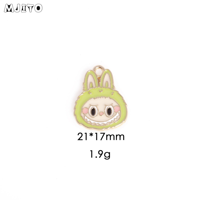 卡通拉布布LABUBU吊坠DIY手机链材料饰品配件跨境钥匙扣合金挂件|undefined