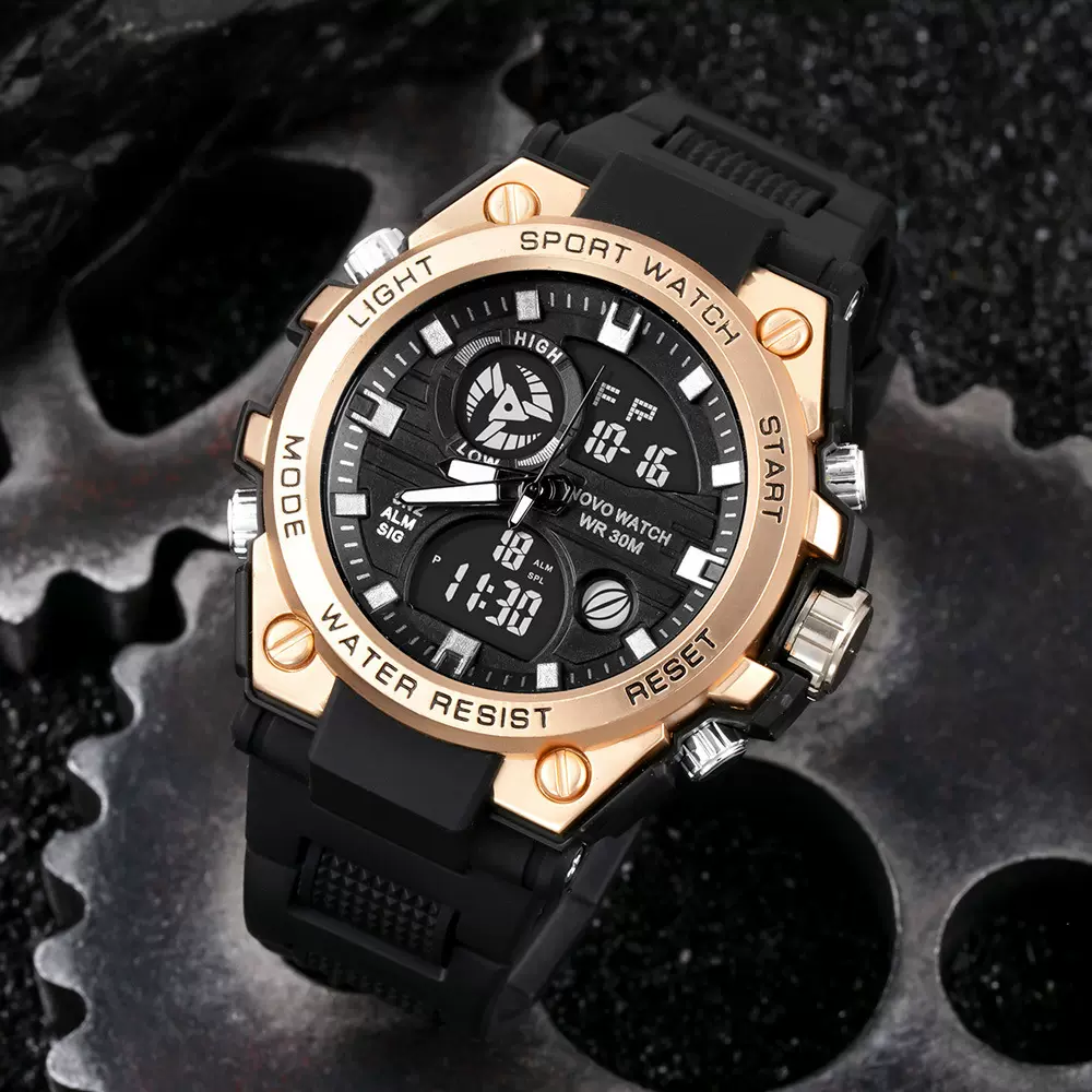 潮流指针机械初中高中生夜光电子手表运动计时闹铃户外电子表批发