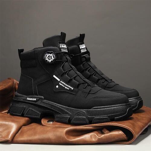 Men's Shoes 2025 Spring Retro Workwear British Style Outdoor Hiking Durable Leather Waterproof Men's Martin Boots
