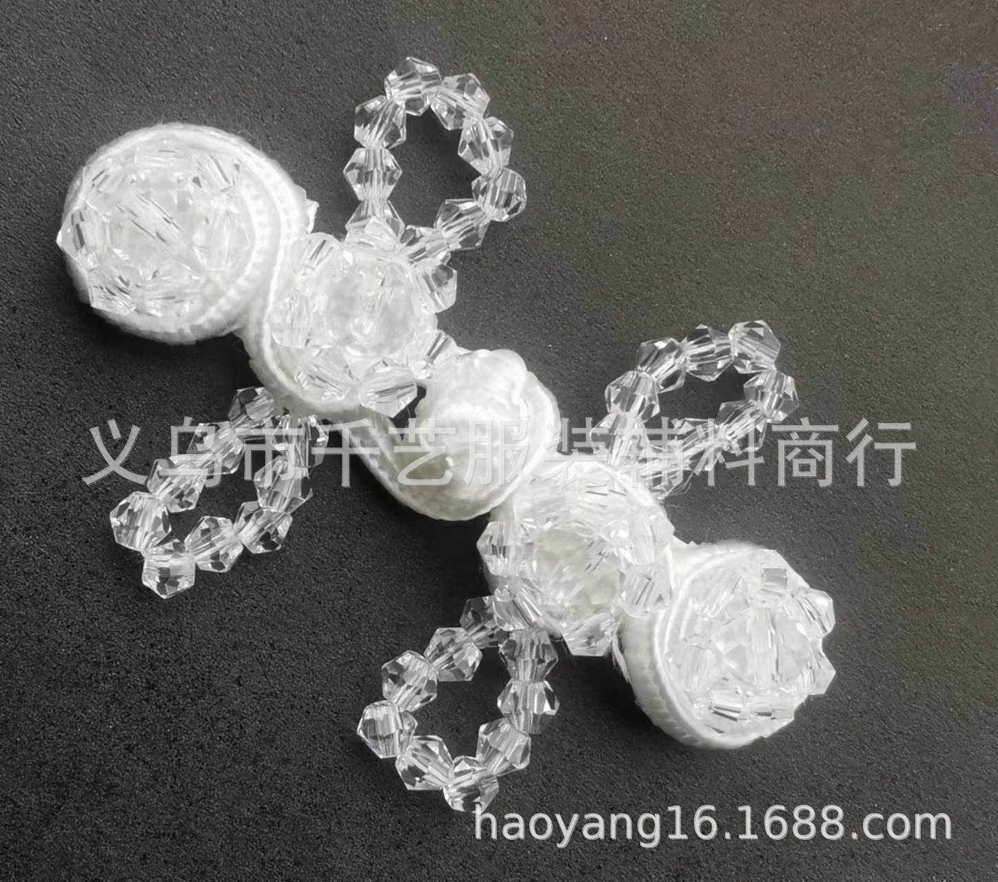 国朝风手工钉珠一字扣旗袍中国风钉珠葫芦盘扣连衣裙纽扣