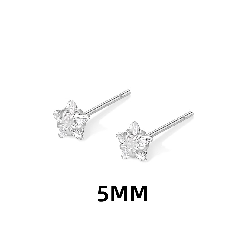 5MM 스타 이어링 / 구리(화이트 골드)