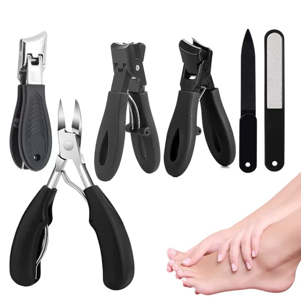 Cross-Border Best-Selling Black Large Wide-Mouth Nail Clippers, Various Combinations of Nail Clippers, Nail Groove Pliers, Toenail Trimmers