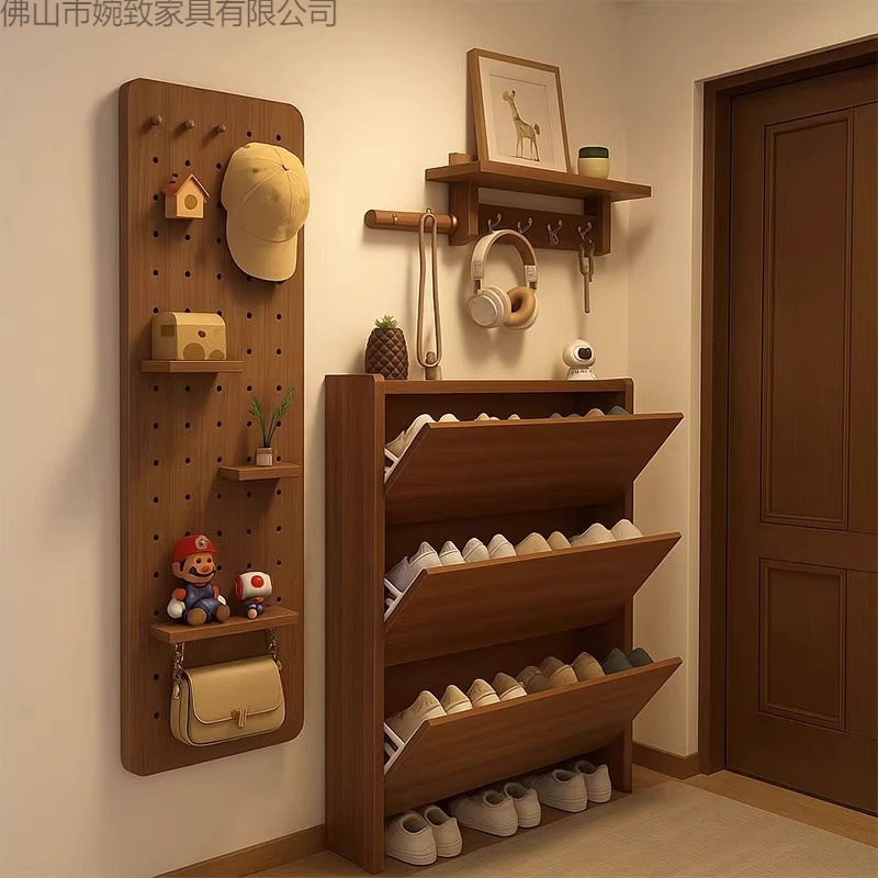 Ultra-Thin Flip Shoe Cabinet for Home Entrance 2025 New Model Hallway Corridor Large Capacity Entryway Cabinet Small Narrow Shoe Rack