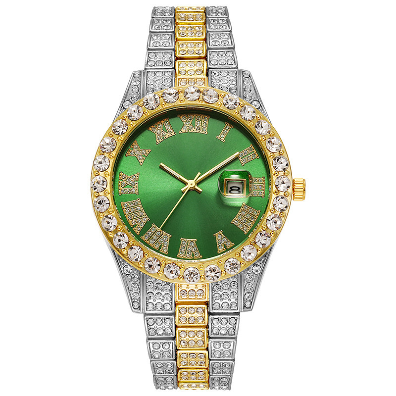 Gold with green