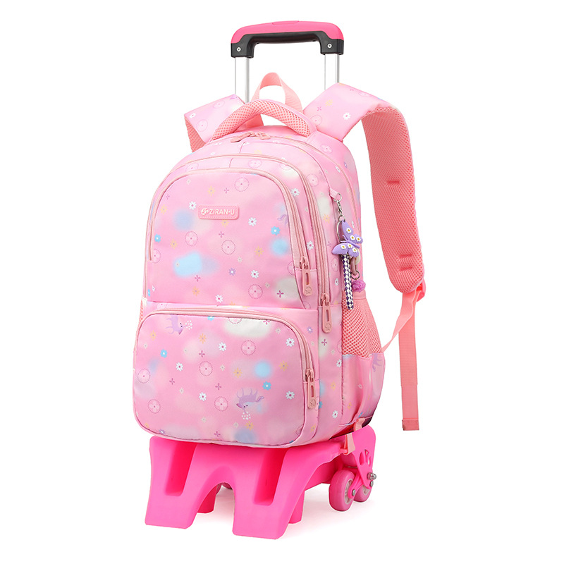 Peces naturales nueva mochila trolley conjunto de tres piezas estudiante de la escuela primaria hombres y mujeres de gran capacidad mochila de moda entrega popular