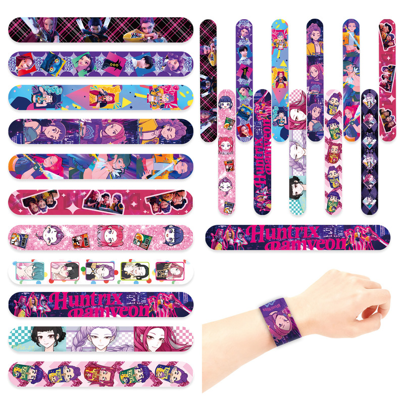 New K-Pop Hunter Girl Group Snap Ring Hunter Girl Group Snap Bracelet Children's Snap Ring Pvc Snap Bracelet