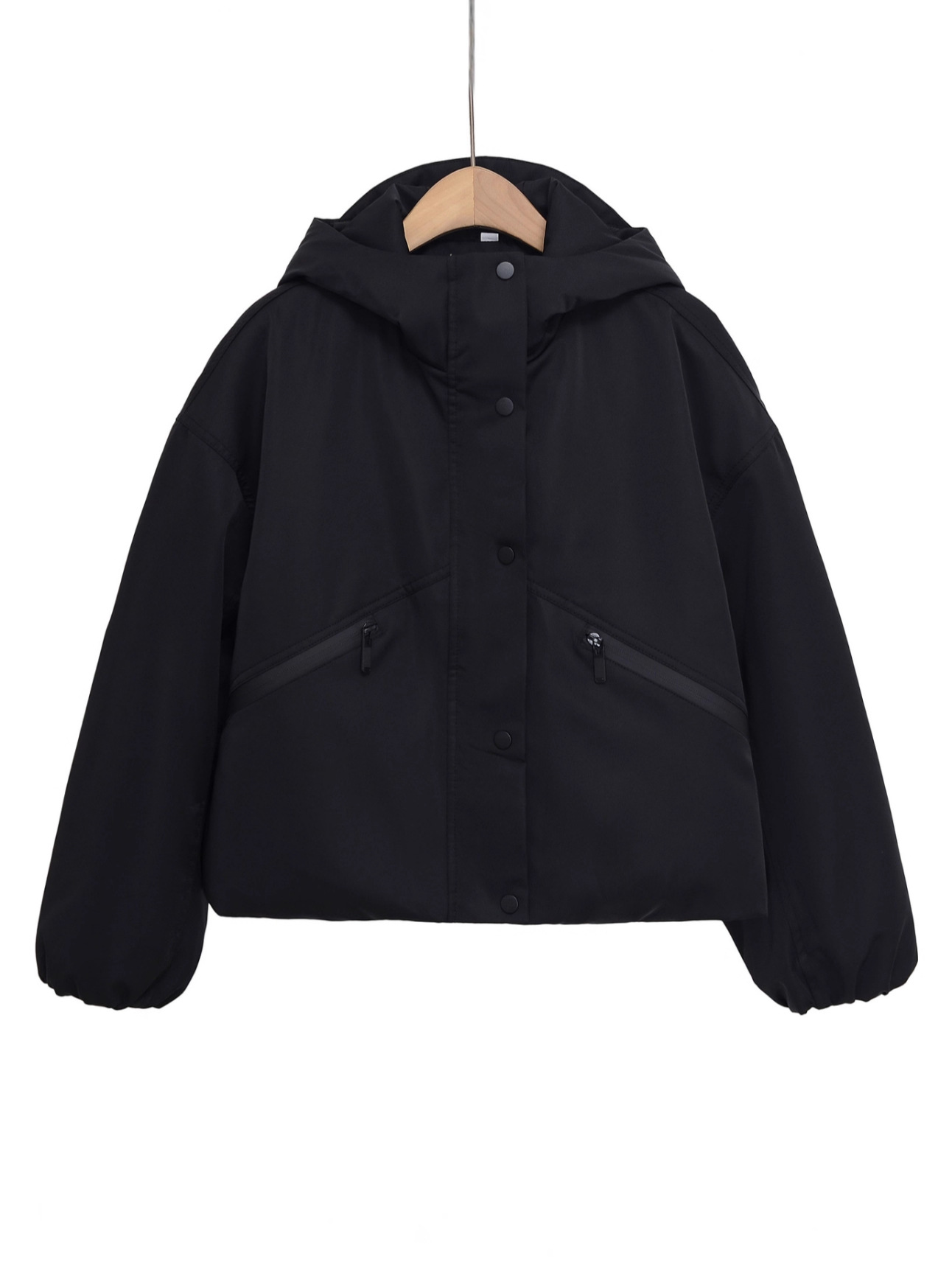 Comercio exterior otoño y invierno nueva moda de mujer estilo europeo y americano cuello redondo con cremallera con capuz impermeable chaqueta a prueba de viento algodón universal image 1